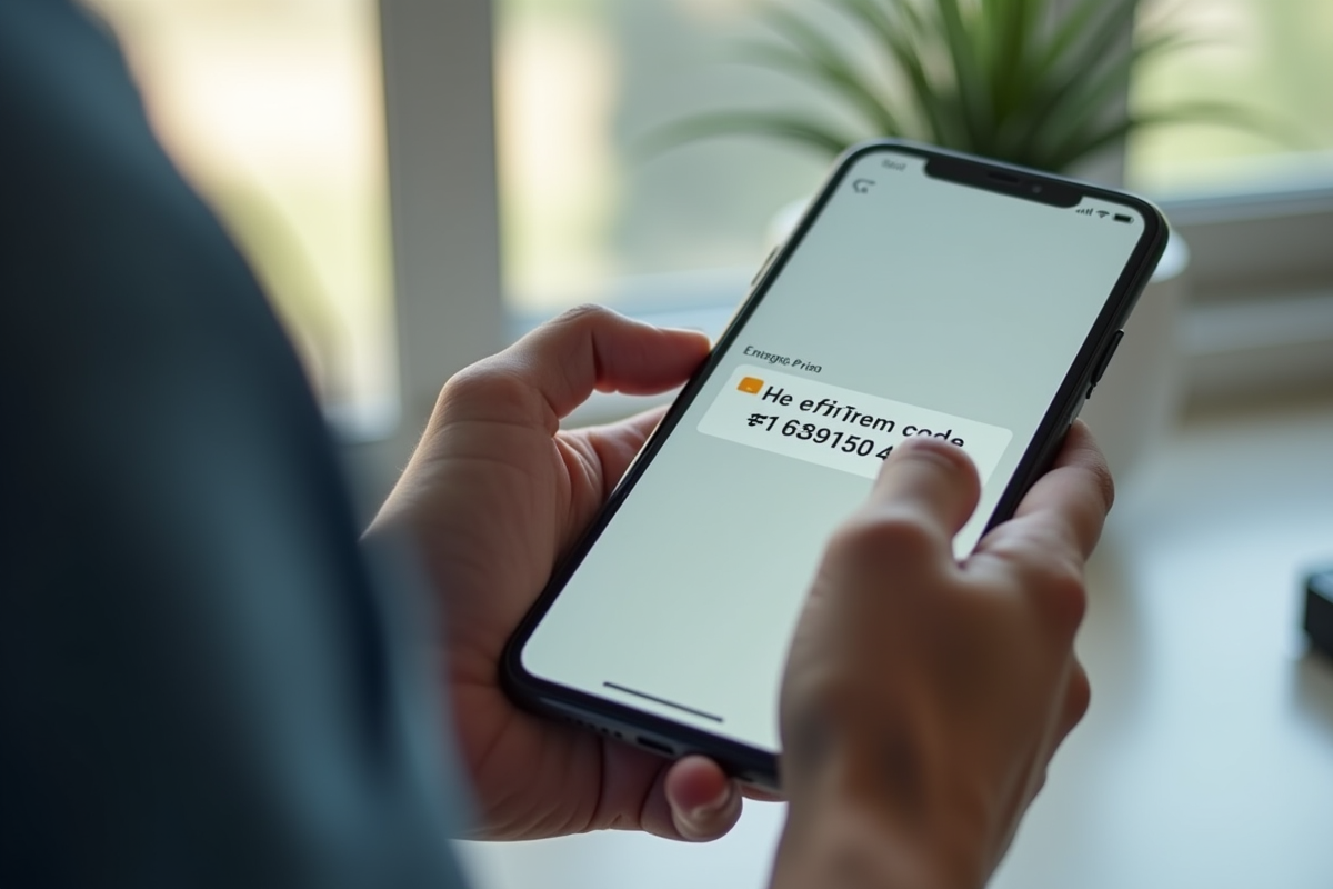Personne tenant un smartphone avec code promo expirant