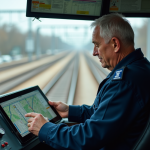 Comment anticiper un Unscheduled interchange ? Conducteur de train dans la cabine urbaine moderne
