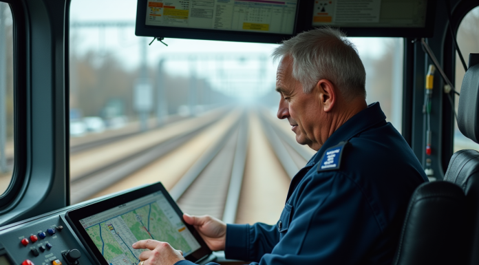 Comment anticiper un Unscheduled interchange ? Conducteur de train dans la cabine urbaine moderne