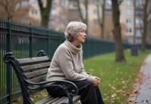 Inconvénient des communautés fermées : comment les éviter Femme d'âge moyen assise sur un banc dans un parc contemplant le paysage