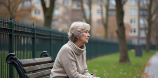 Inconvénient des communautés fermées : comment les éviter Femme d'âge moyen assise sur un banc dans un parc contemplant le paysage
