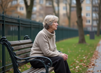 Inconvénient des communautés fermées : comment les éviter Femme d'âge moyen assise sur un banc dans un parc contemplant le paysage