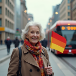 Pays respectueux : quel est le plus exemplaire en 2025 ? Femme âgée souriante avec drapeau dans la ville