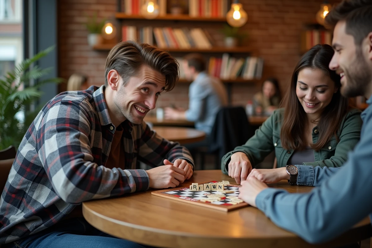 Jeune homme discutant d